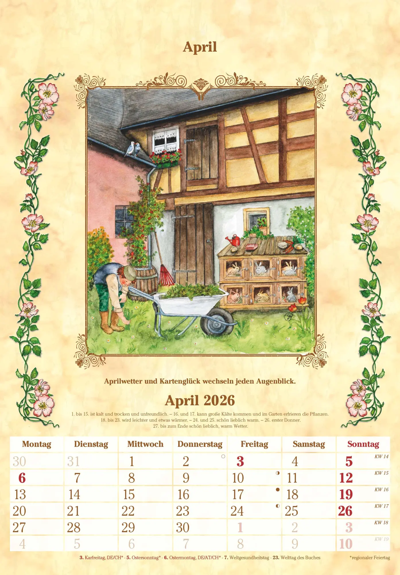 Bild: 4069095004887 | Bauernkalender 2026 - Bildkalender 23,7x34 cm - mit...