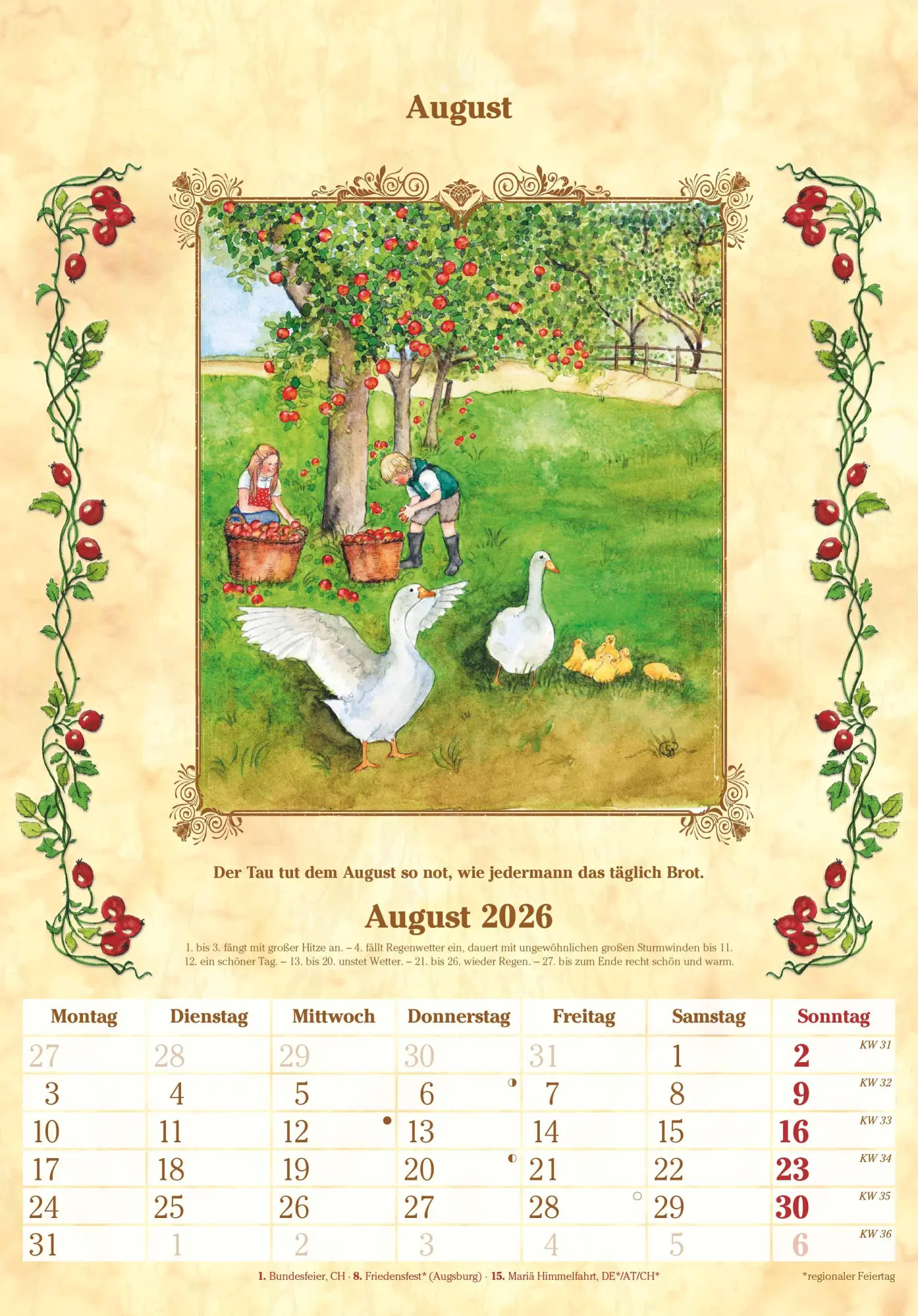 Bild: 4069095004887 | Bauernkalender 2026 - Bildkalender 23,7x34 cm - mit...