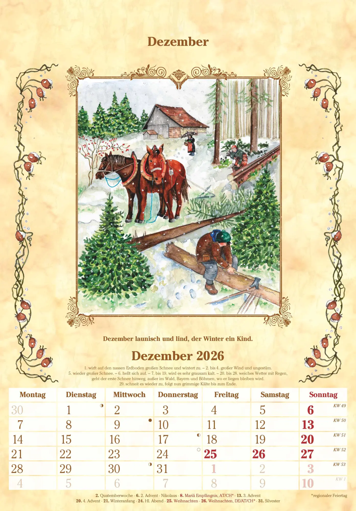 Bild: 4069095004887 | Bauernkalender 2026 - Bildkalender 23,7x34 cm - mit...