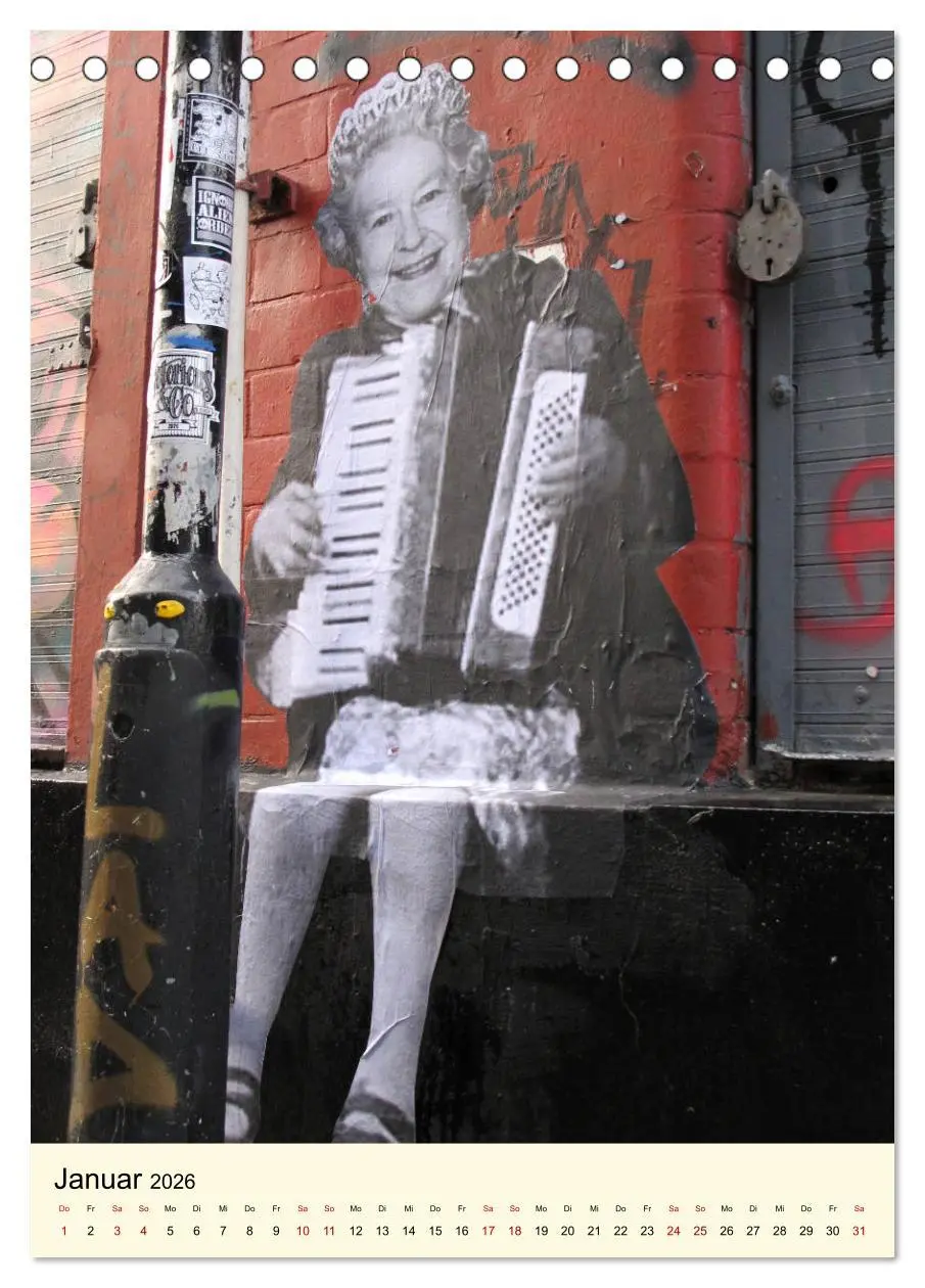 Bild: 9783516384987 | StreetArt London (Tischkalender 2026 DIN A5 hoch), CALVENDO...