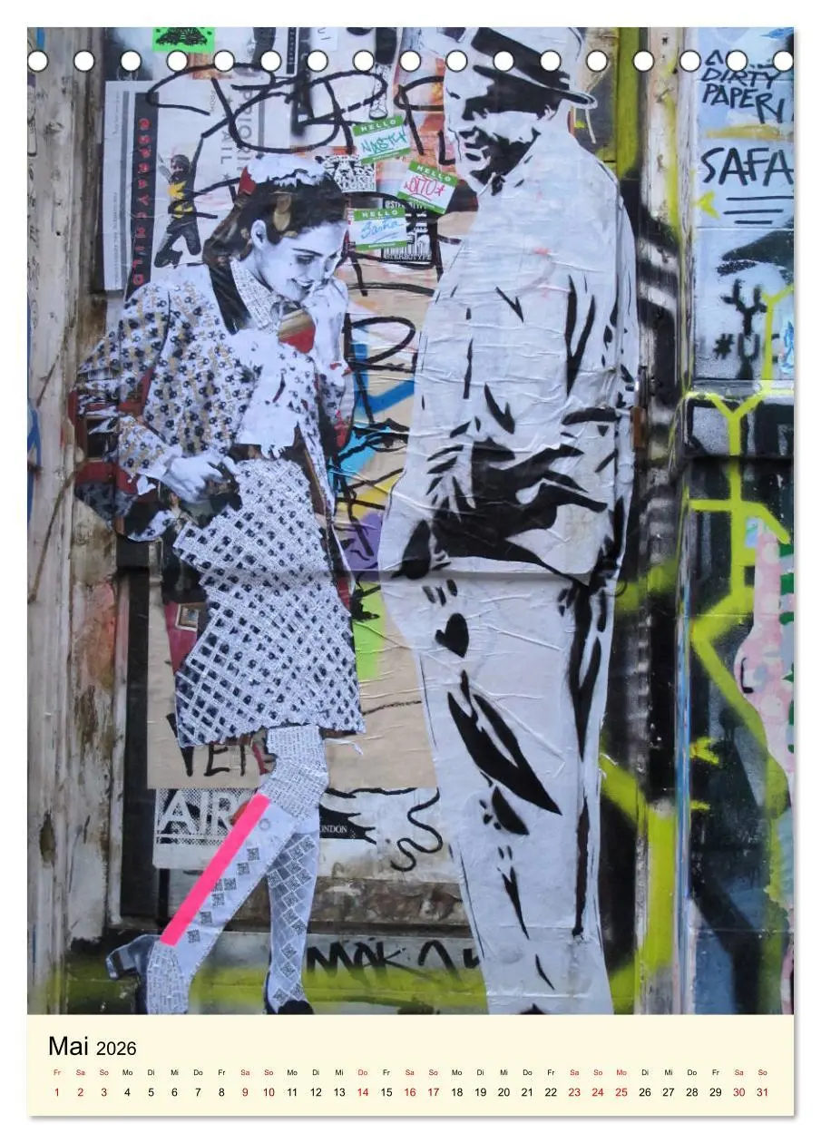 Bild: 9783516384987 | StreetArt London (Tischkalender 2026 DIN A5 hoch), CALVENDO...