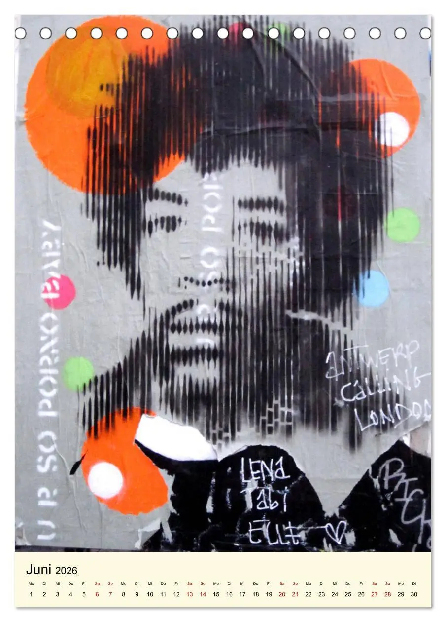 Bild: 9783516384987 | StreetArt London (Tischkalender 2026 DIN A5 hoch), CALVENDO...