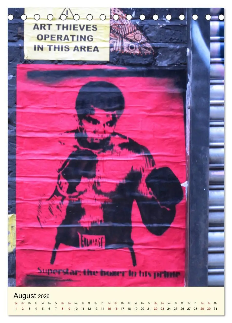 Bild: 9783516384987 | StreetArt London (Tischkalender 2026 DIN A5 hoch), CALVENDO...
