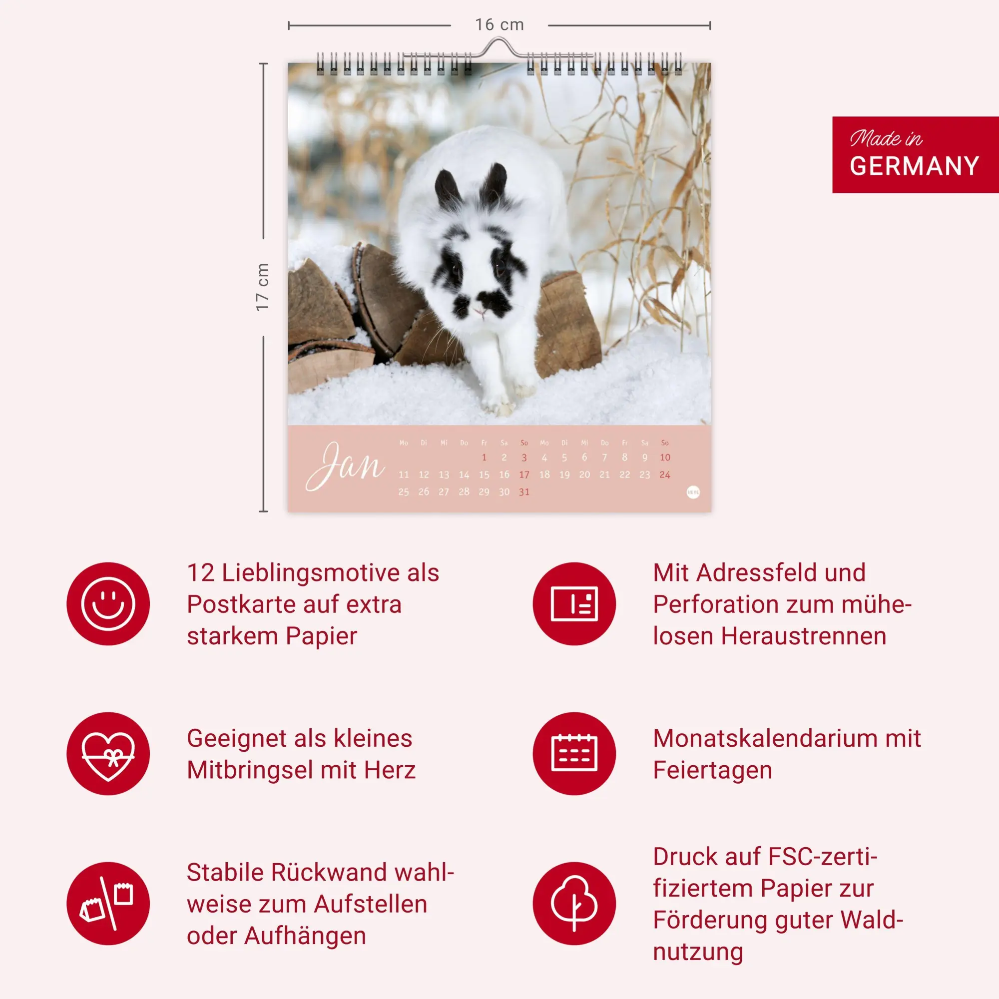 Bild: 9783756414987 | Süße Kaninchen Postkartenkalender 2027 | Oliver Giel | Kalender | 2027