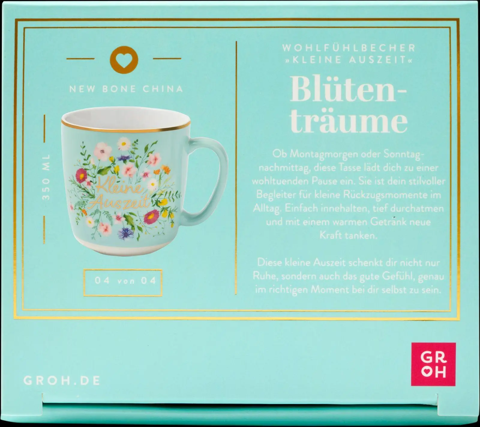 Bild: 4036442015087 | Blütenträume Kaffeebecher "Kleine Auszeit", 350 ml | Groh Verlag
