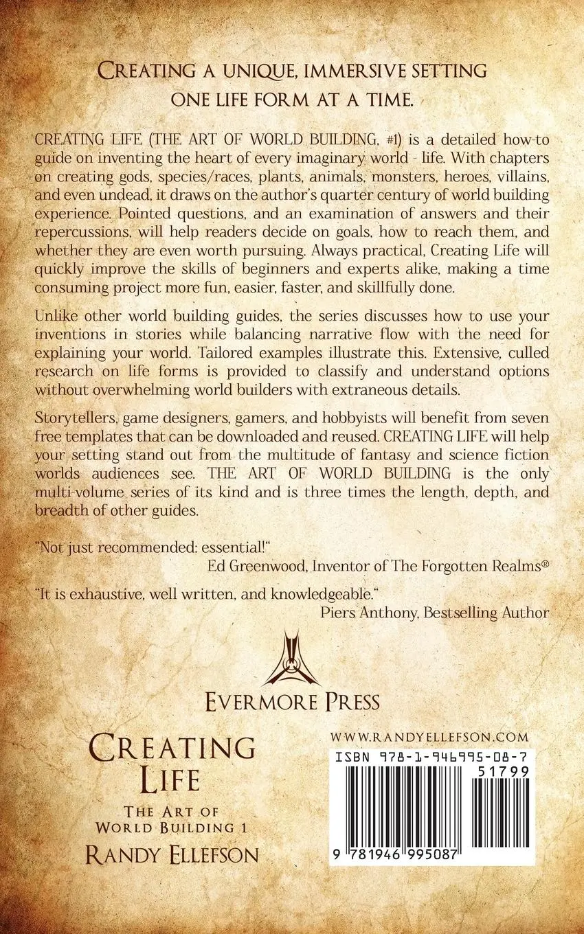 Rückseite: 9781946995087 | Creating Life | Randy Ellefson | Taschenbuch | Englisch | 2017
