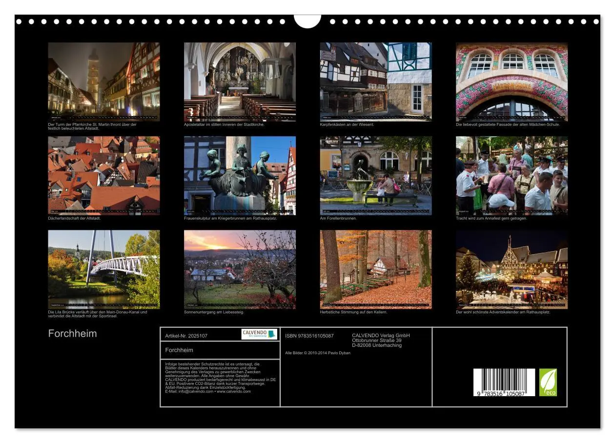 Bild: 9783516105087 | Forchheim (Wandkalender 2026 DIN A3 quer), CALVENDO Monatskalender