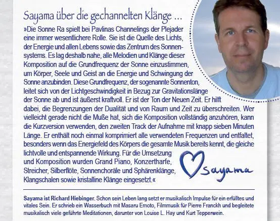 Bild: 9783954475087 | Sonnenklang. Lichtheilung durch die Plejader | Pavlina Klemm | CD