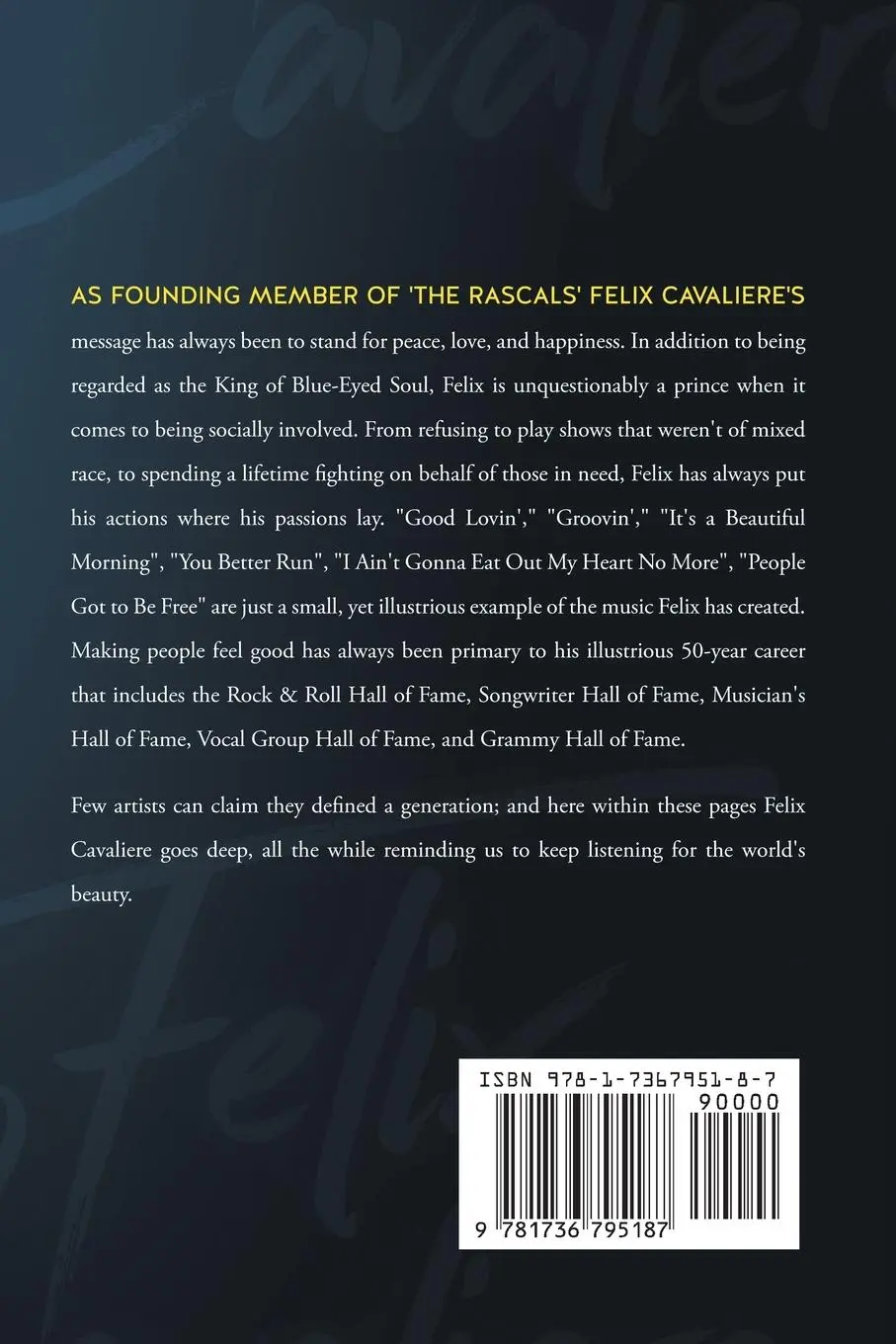 Rückseite: 9781736795187 | Felix Cavaliere Memoir of a Rascal | Felix Cavaliere | Taschenbuch