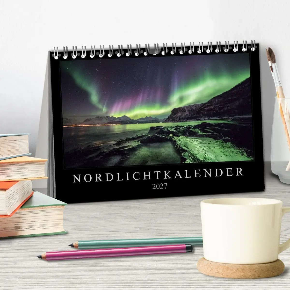 Bild: 9783569735187 | Nordlichtkalender (Tischkalender 2027 DIN A5 quer), CALVENDO...