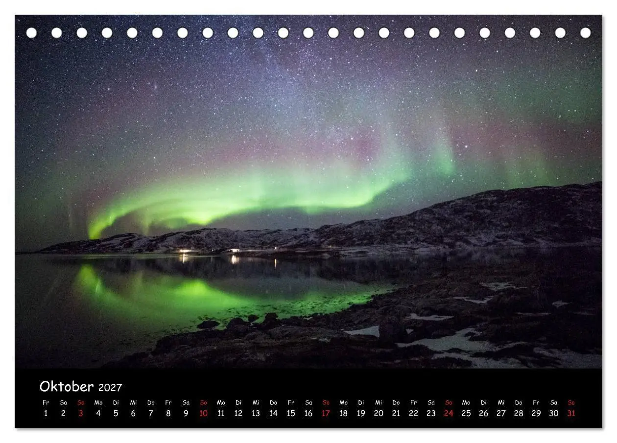 Bild: 9783569735187 | Nordlichtkalender (Tischkalender 2027 DIN A5 quer), CALVENDO...