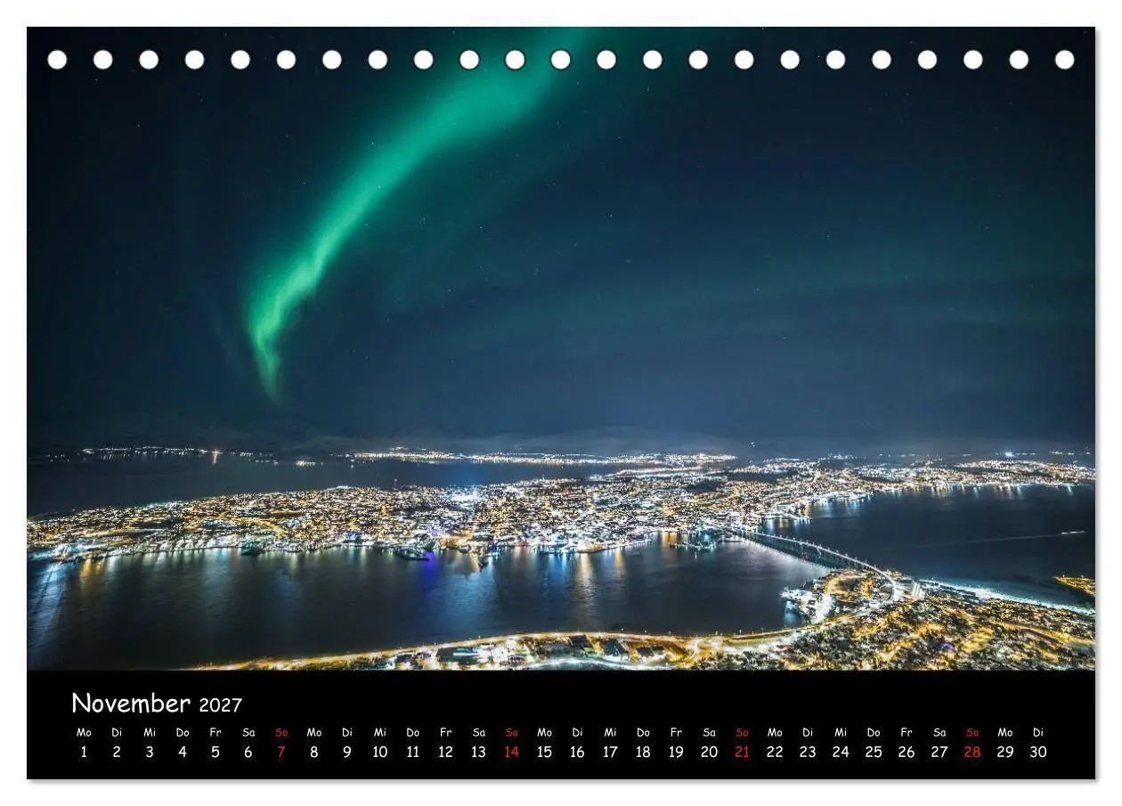 Bild: 9783569735187 | Nordlichtkalender (Tischkalender 2027 DIN A5 quer), CALVENDO...