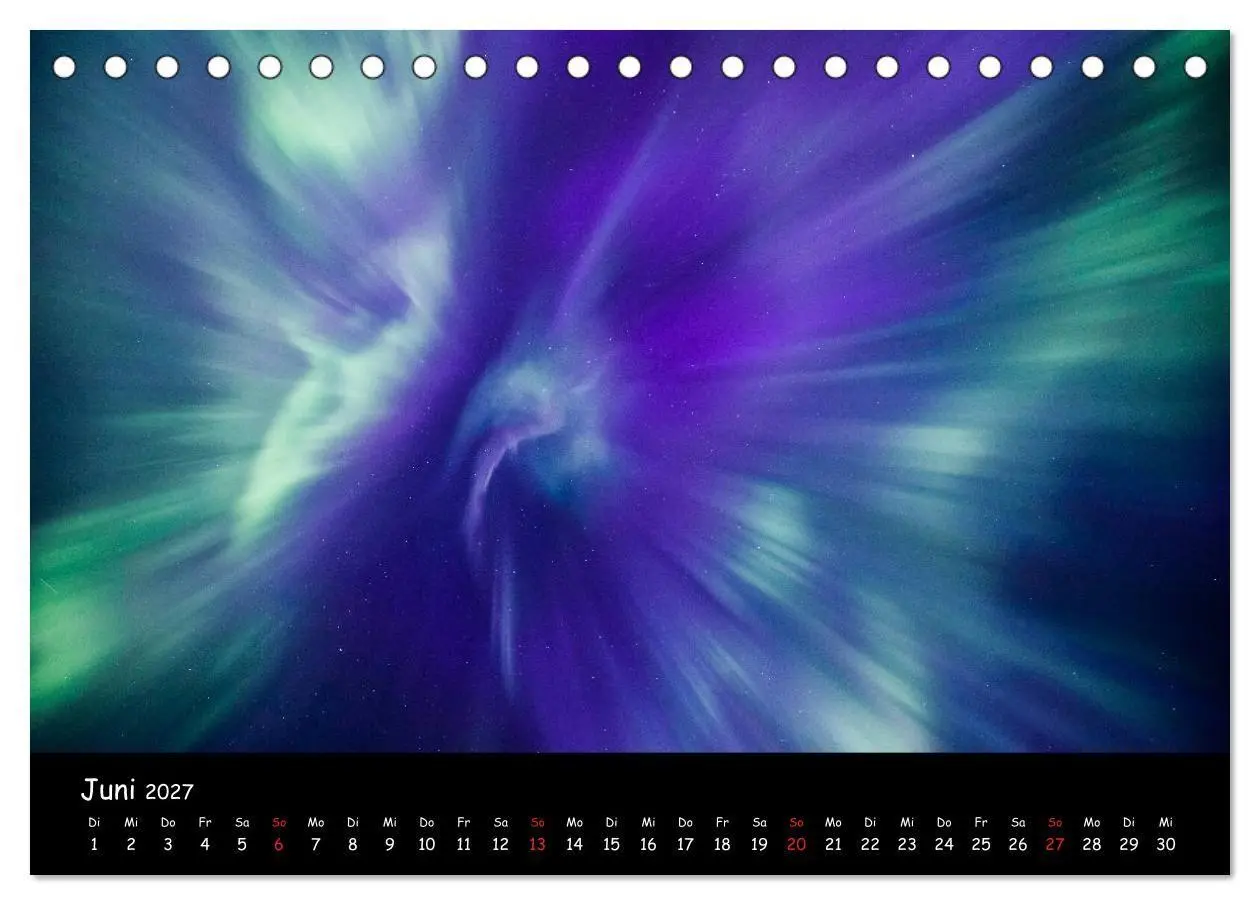 Bild: 9783569735187 | Nordlichtkalender (Tischkalender 2027 DIN A5 quer), CALVENDO...