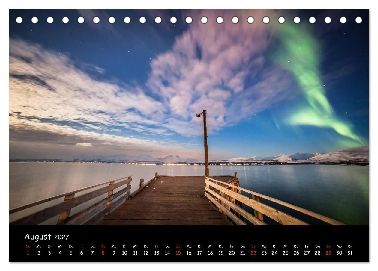 Bild: 9783569735187 | Nordlichtkalender (Tischkalender 2027 DIN A5 quer), CALVENDO...
