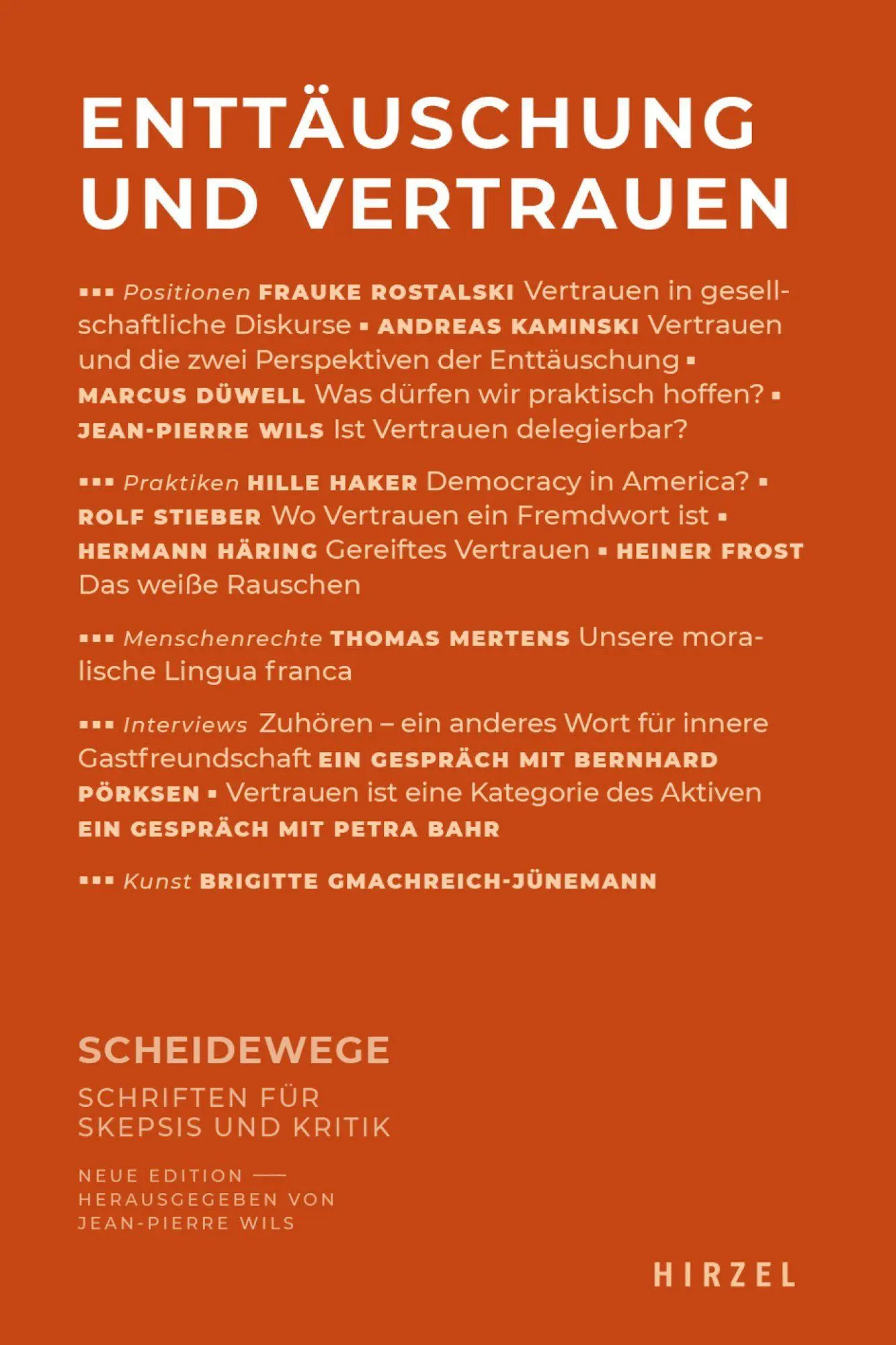 Cover: 9783777635187 | Enttäuschung und Vertrauen | Jean-Pierre Wils | Taschenbuch | 200 S.