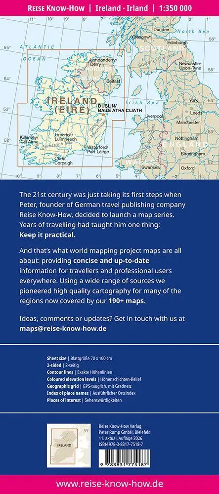 Bild: 9783831775187 | Reise Know-How Landkarte Irland / Ireland (1:350.000) | (Land-)Karte