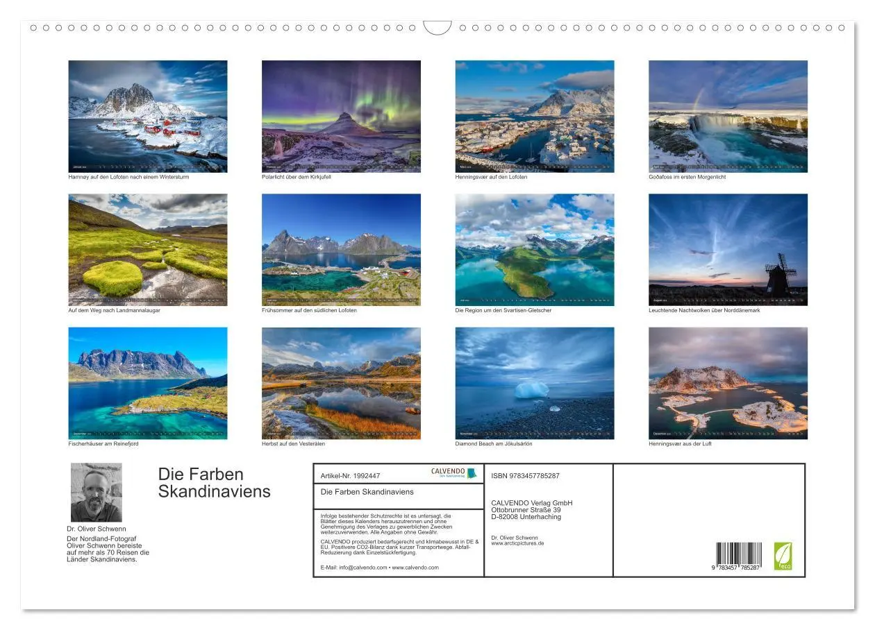 Bild: 9783457785287 | Die Farben Skandinaviens (Wandkalender 2026 DIN A2 quer), CALVENDO...