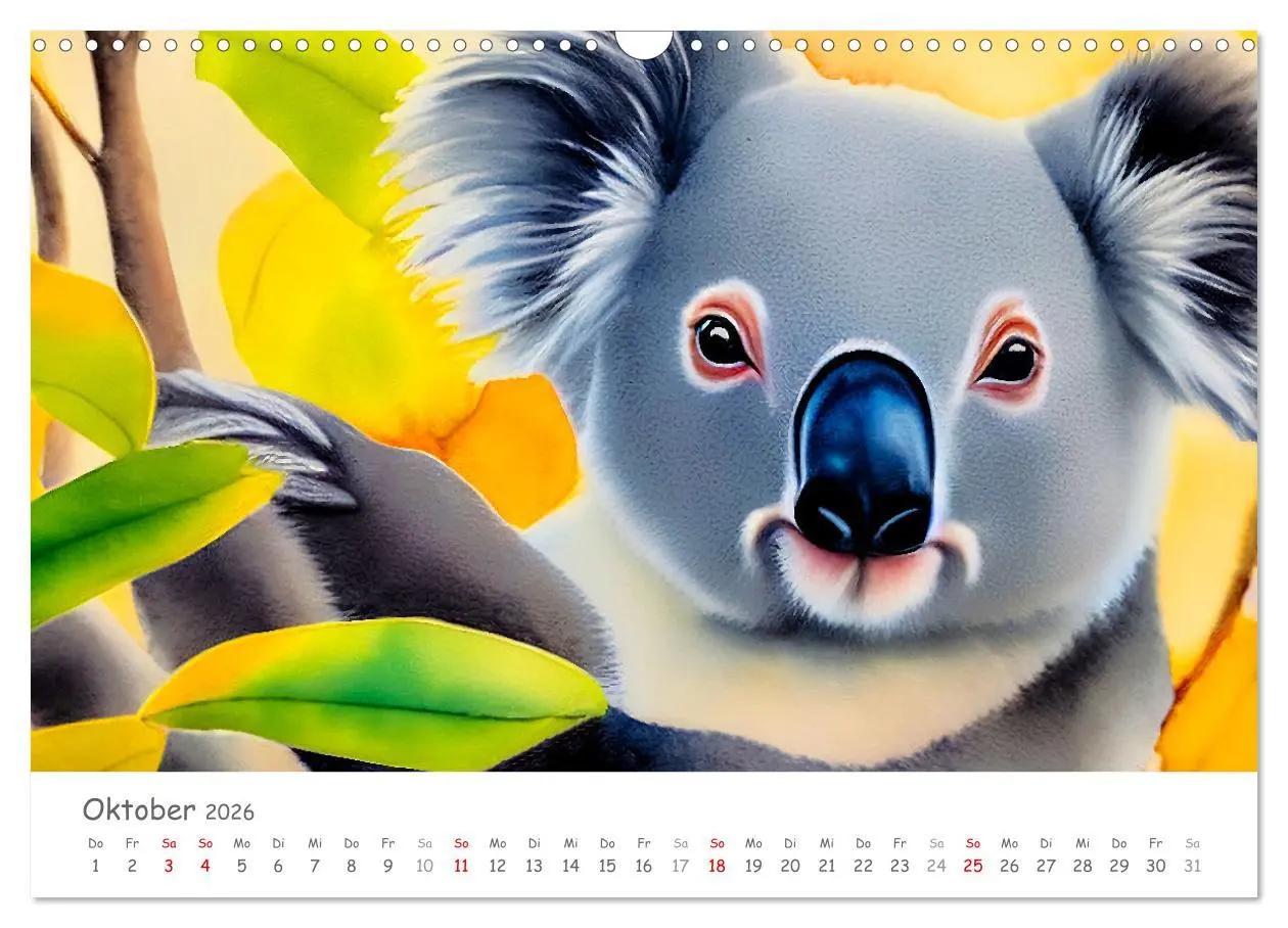 Bild: 9783457855287 | Der Koala 2026. Aschgrauer Beutelbär (Wandkalender 2026 DIN A3...