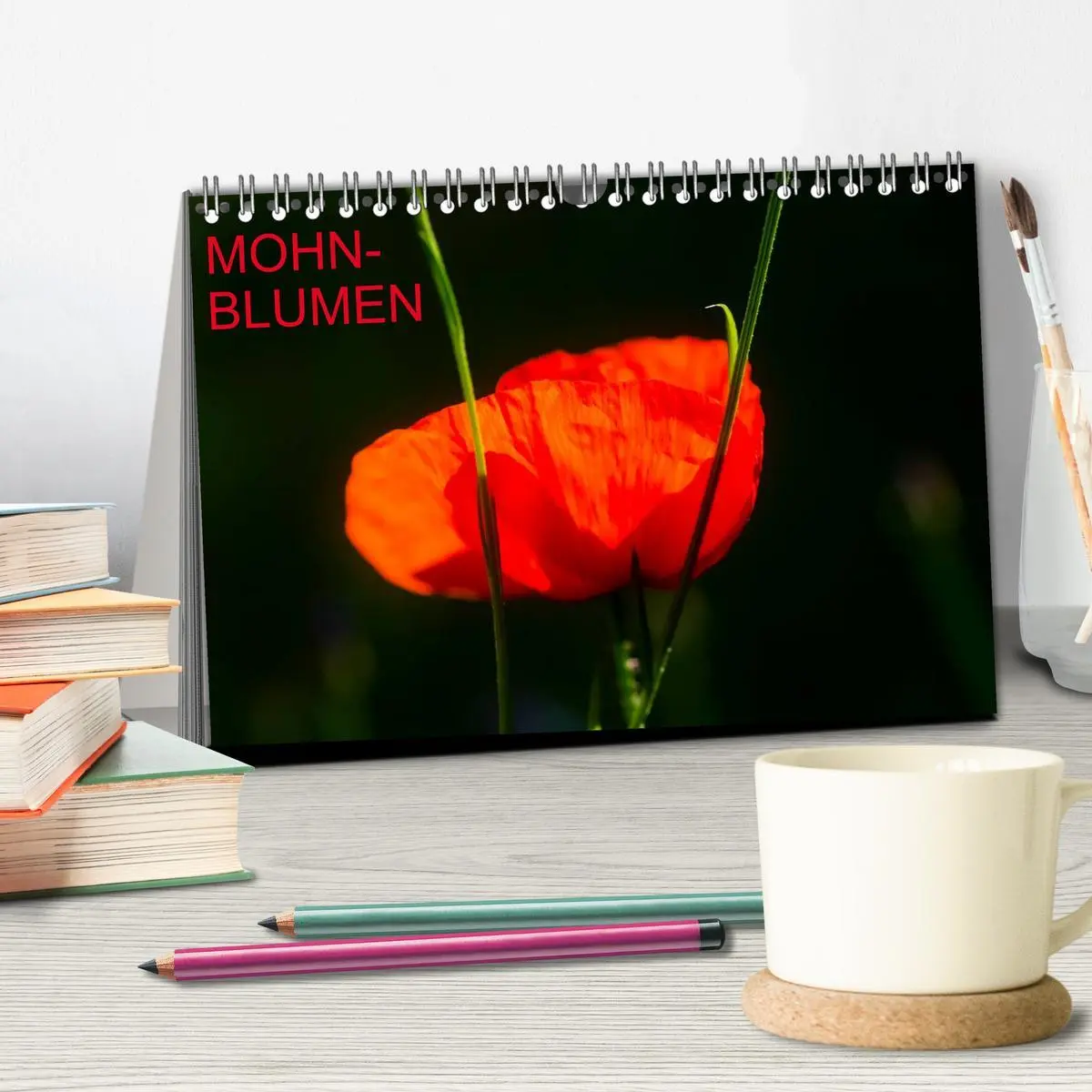 Bild: 9783516185287 | Mohnblumen (Tischkalender 2026 DIN A5 quer), CALVENDO Monatskalender