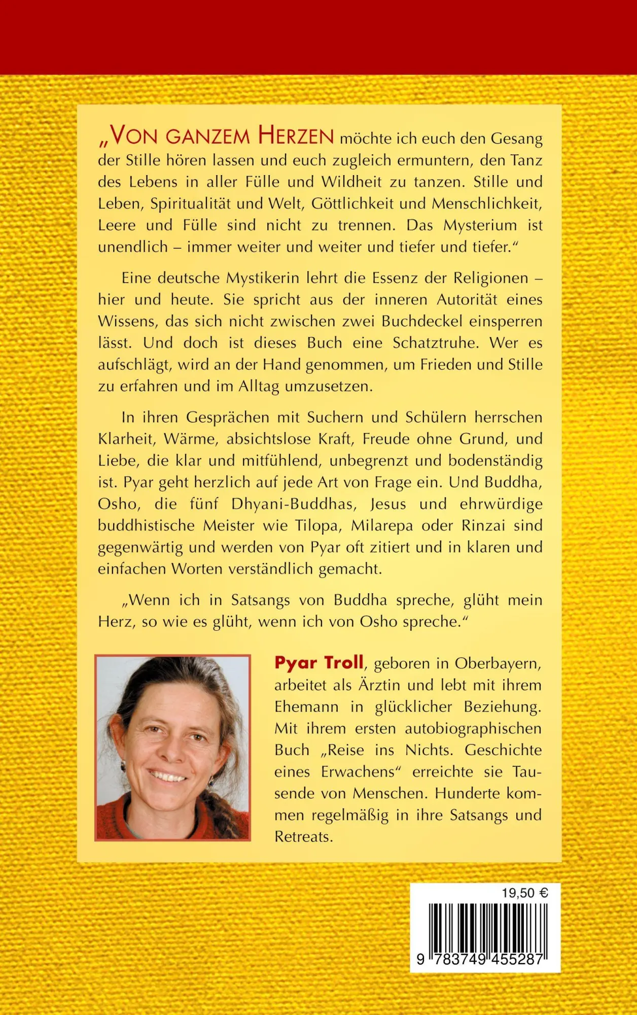 Rückseite: 9783749455287 | Poesie der Stille - Tanz des Lebens | Anleitungen zum DA-Sein | Buch