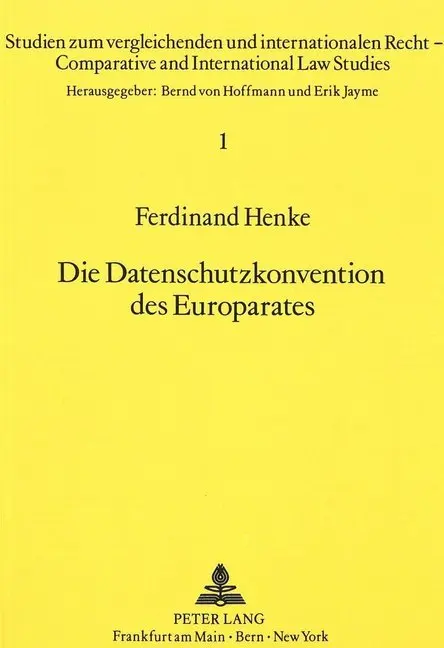 Die Datenschutzkonvention des Europarates