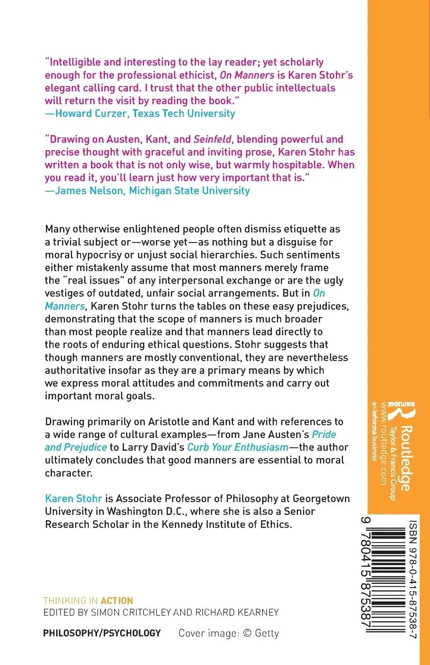 Rückseite: 9780415875387 | On Manners | Karen Stohr | Taschenbuch | Englisch | 2011 | Routledge
