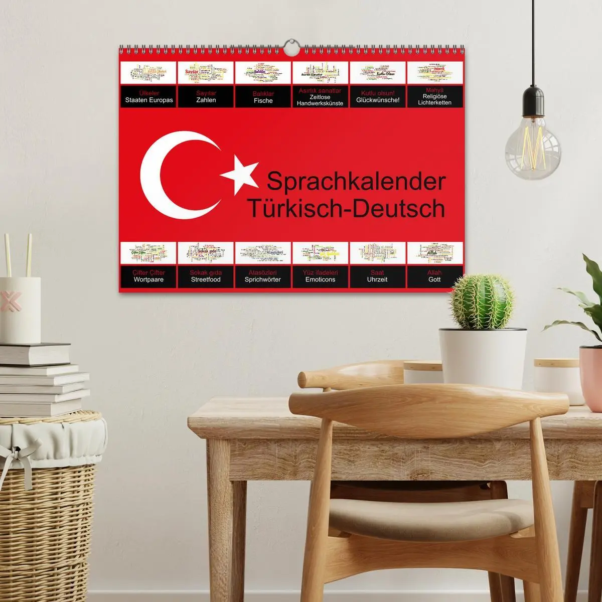 Bild: 9783516005387 | Sprachkalender Türkisch-Deutsch (Wandkalender 2026 DIN A3 quer),...