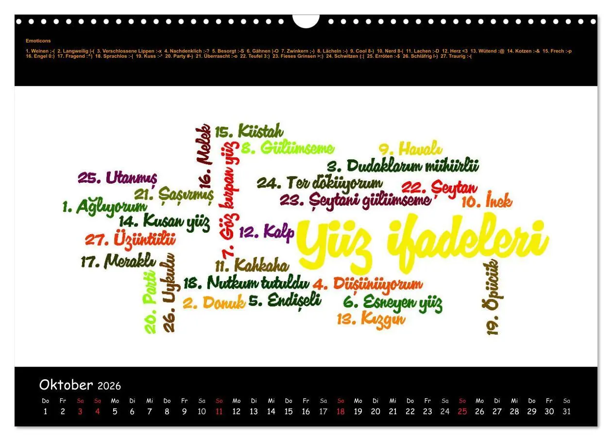 Bild: 9783516005387 | Sprachkalender Türkisch-Deutsch (Wandkalender 2026 DIN A3 quer),...