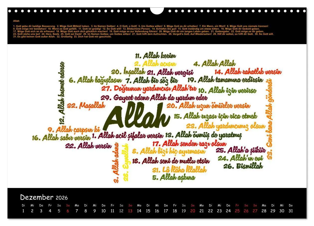 Bild: 9783516005387 | Sprachkalender Türkisch-Deutsch (Wandkalender 2026 DIN A3 quer),...