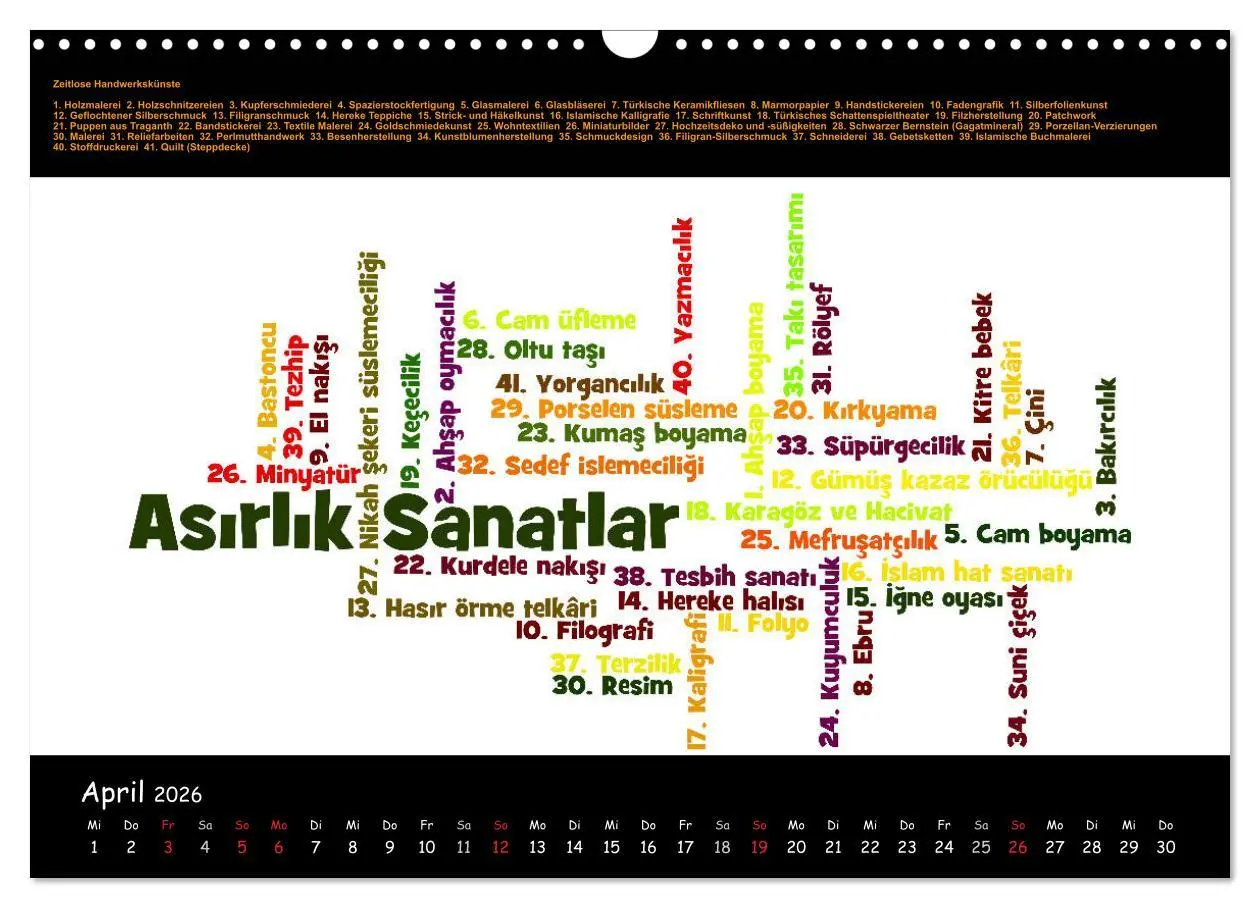 Bild: 9783516005387 | Sprachkalender Türkisch-Deutsch (Wandkalender 2026 DIN A3 quer),...