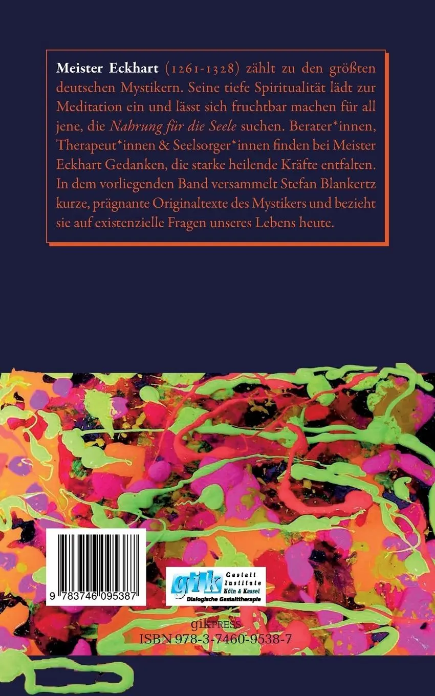 Rückseite: 9783746095387 | Meister Eckhart | Heilende Texte | Stefan Blankertz (u. a.) | Buch