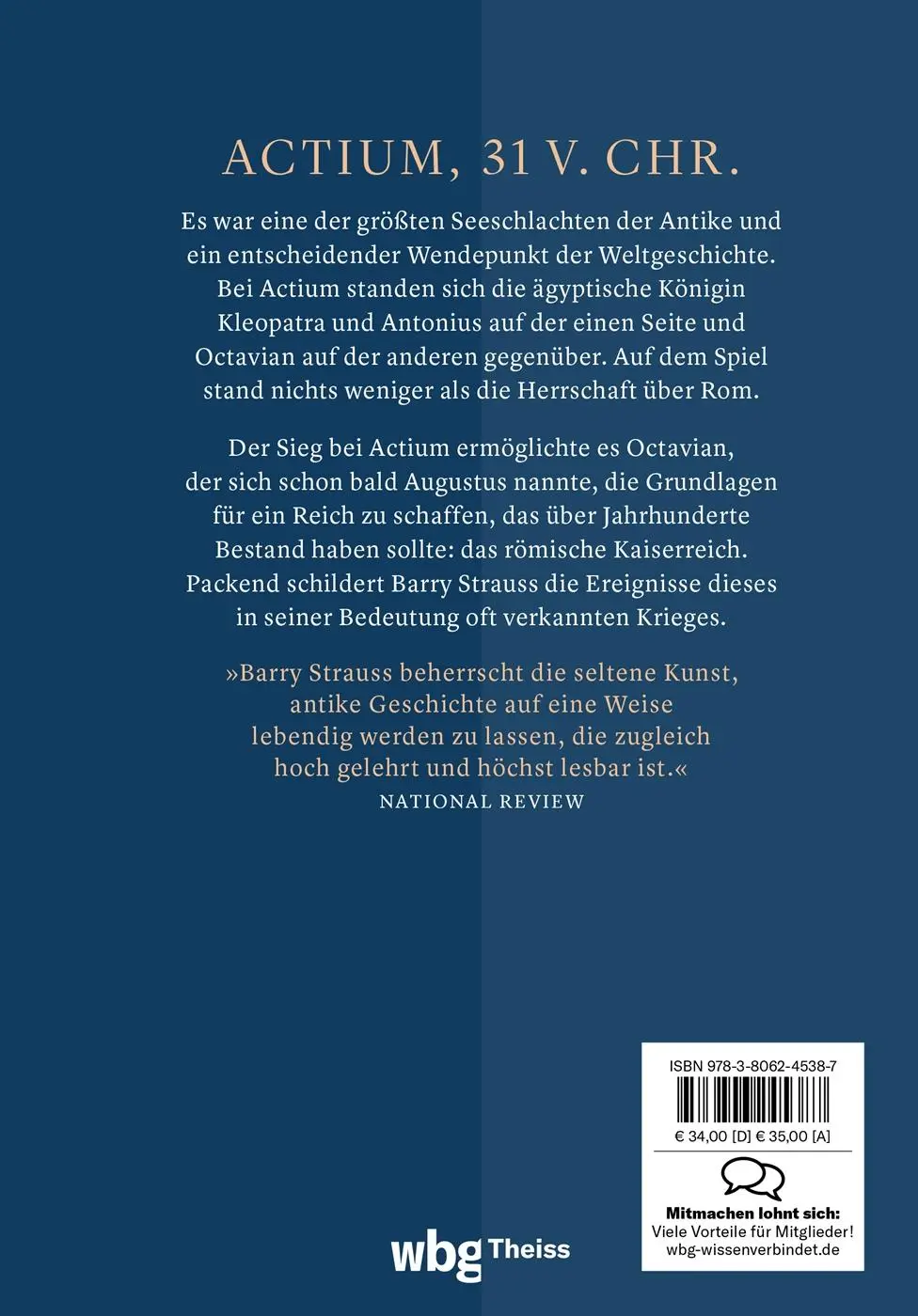 Rückseite: 9783806245387 | Die Geburt des römischen Kaiserreichs | Barry Strauss | Buch | 392 S.