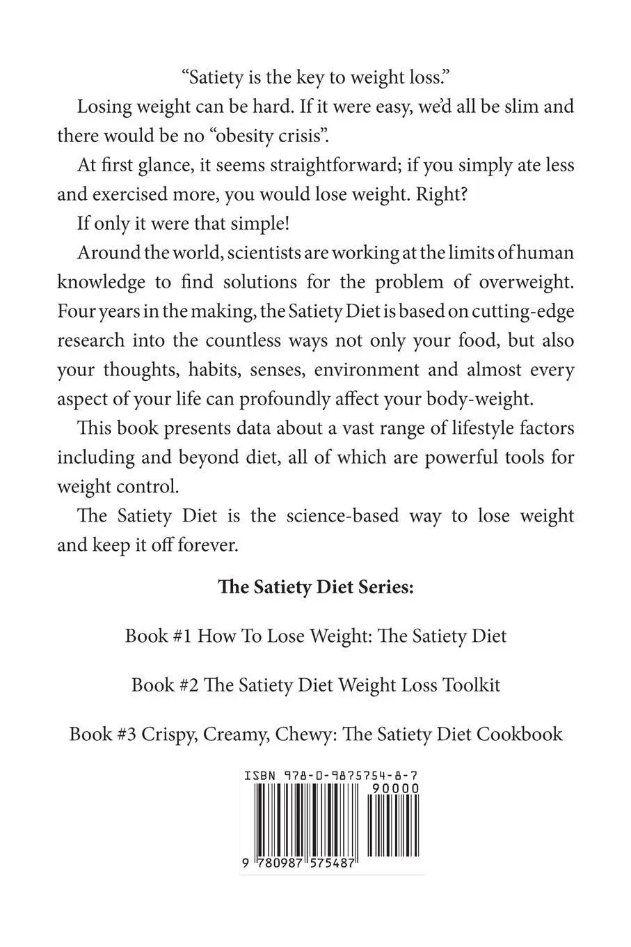 Rückseite: 9780987575487 | How to Lose Weight - The Satiety Diet | Chris Clark (u. a.) | Buch