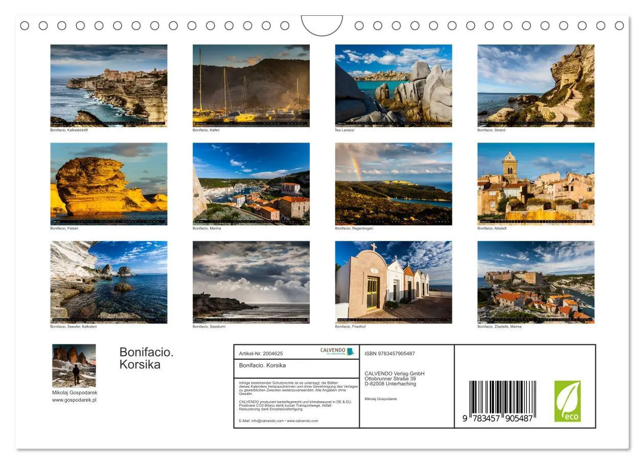 Bild: 9783457905487 | Bonifacio. Korsika (Wandkalender 2026 DIN A4 quer), CALVENDO...