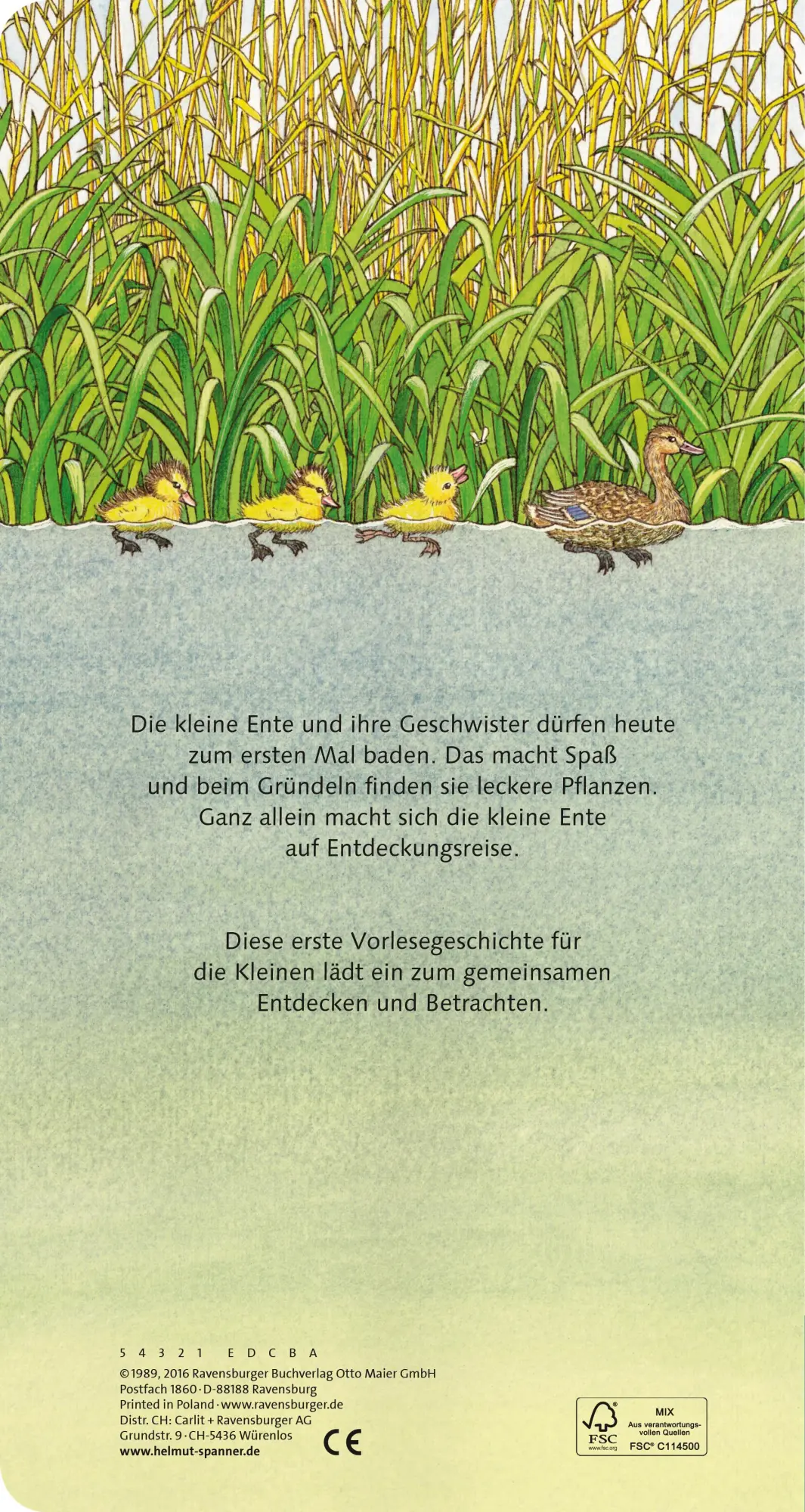 Rückseite: 9783473435487 | Ich bin die kleine Ente | Helmut Spanner | Buch | 24 S. | Deutsch