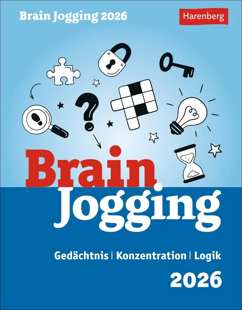Cover: 9783840035487 | Brain Jogging Tagesabreißkalender 2026 - Gedächtnis, Konzentration,...