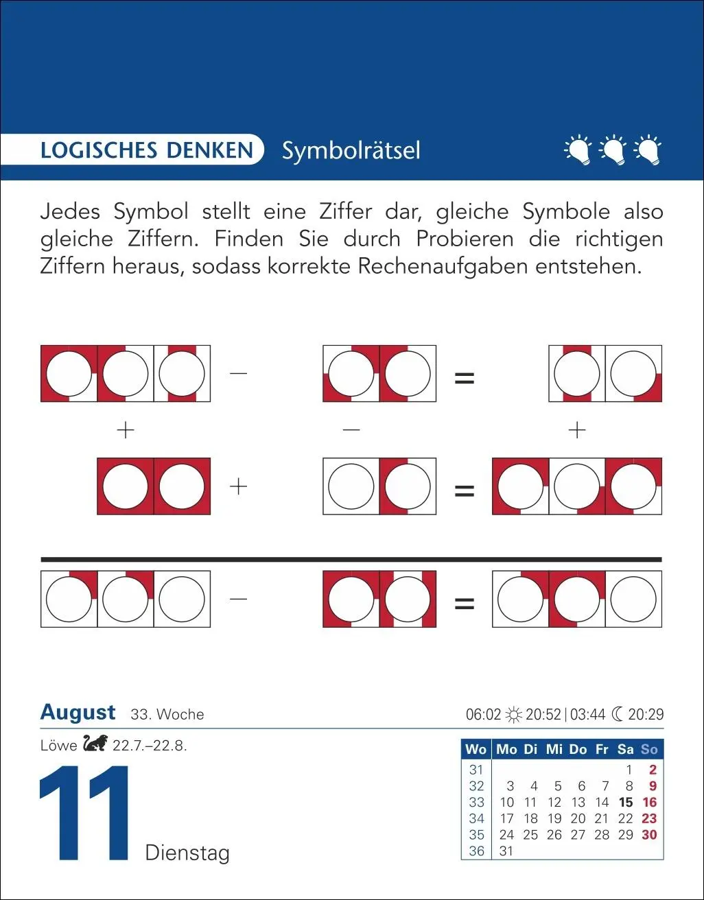 Bild: 9783840035487 | Brain Jogging Tagesabreißkalender 2026 - Gedächtnis, Konzentration,...