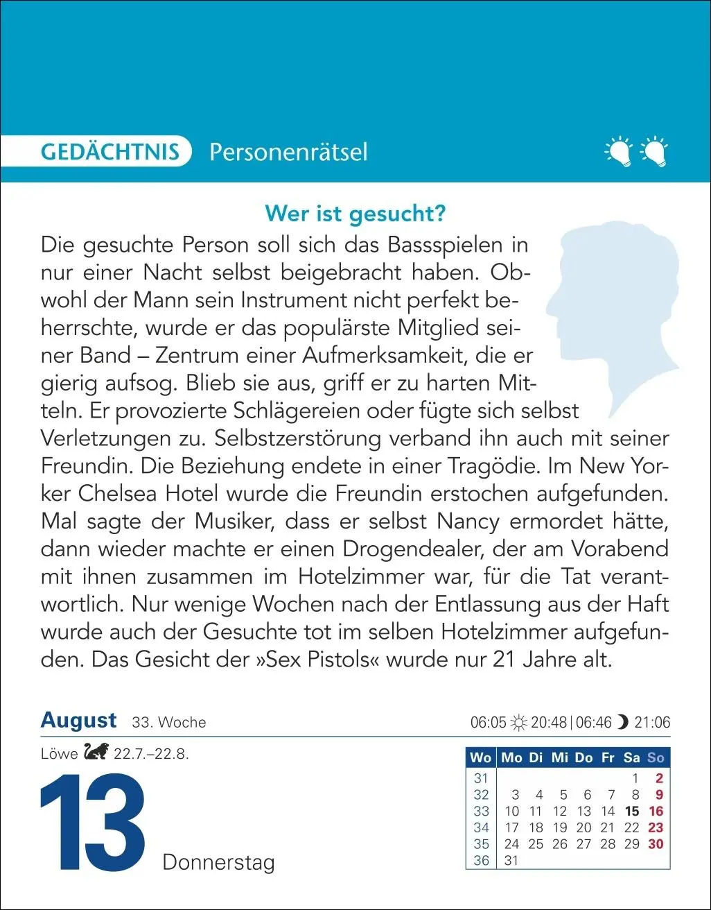 Bild: 9783840035487 | Brain Jogging Tagesabreißkalender 2026 - Gedächtnis, Konzentration,...