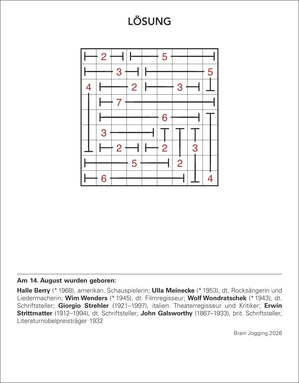 Bild: 9783840035487 | Brain Jogging Tagesabreißkalender 2026 - Gedächtnis, Konzentration,...