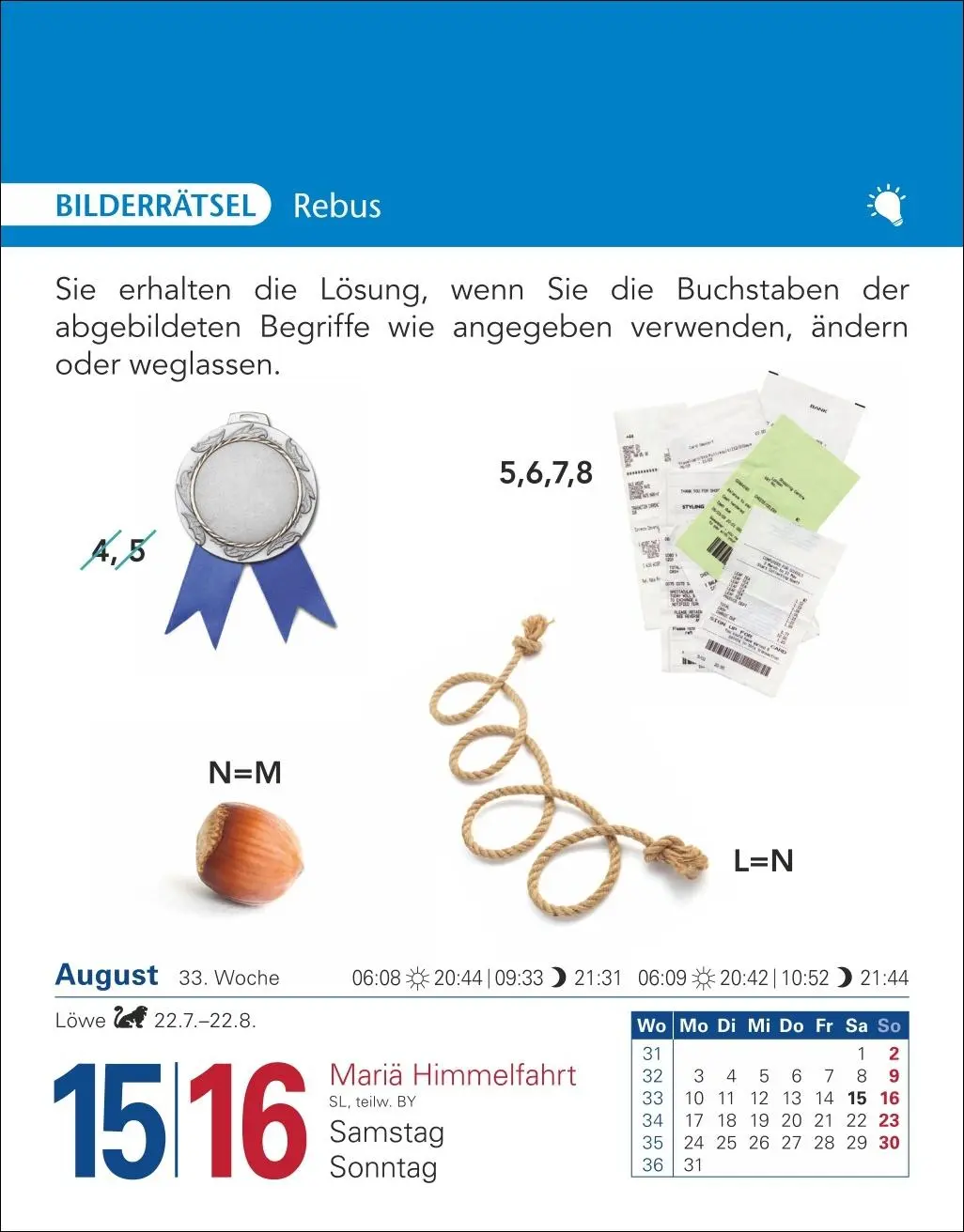 Bild: 9783840035487 | Brain Jogging Tagesabreißkalender 2026 - Gedächtnis, Konzentration,...