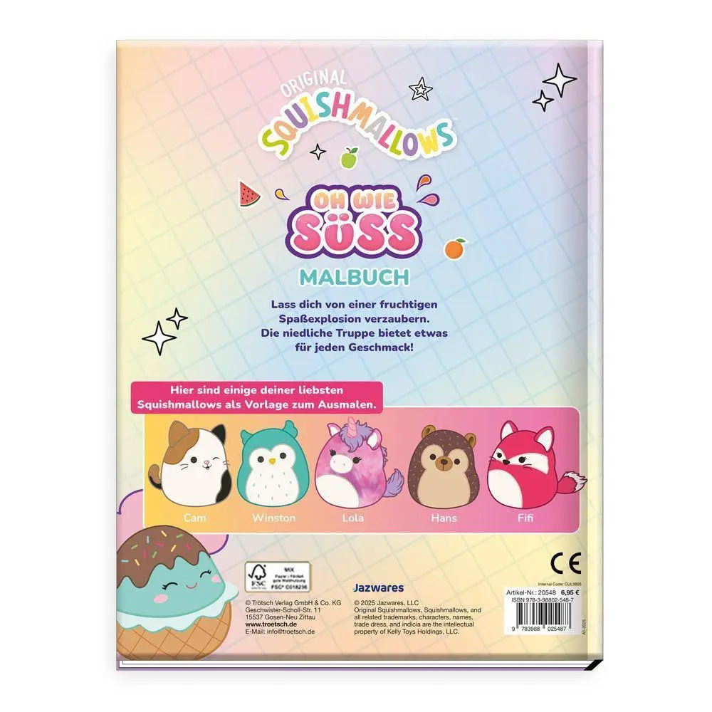 Bild: 9783988025487 | TRÖTSCH - Malbuch Original Squishmallows Oh wie süss Malbuch Ab 3...