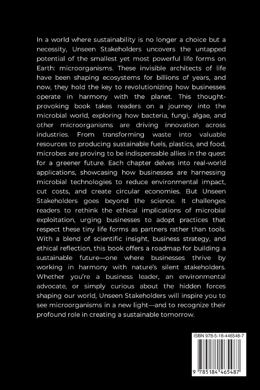Rückseite: 9785184465487 | Unseen Stakeholders, The Role of Microorganisms in Sustainable...