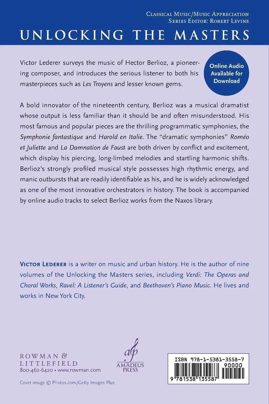 Rückseite: 9781538135587 | Berlioz | A Listener's Guide | Victor Lederer | Taschenbuch | Englisch