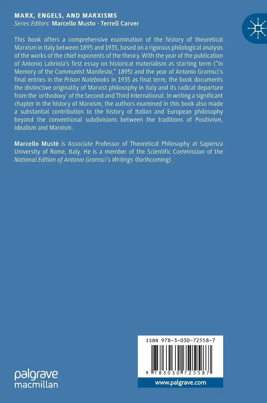 Rückseite: 9783030725587 | Marxism and Philosophy of Praxis | Marcello Mustè | Buch | xxvii