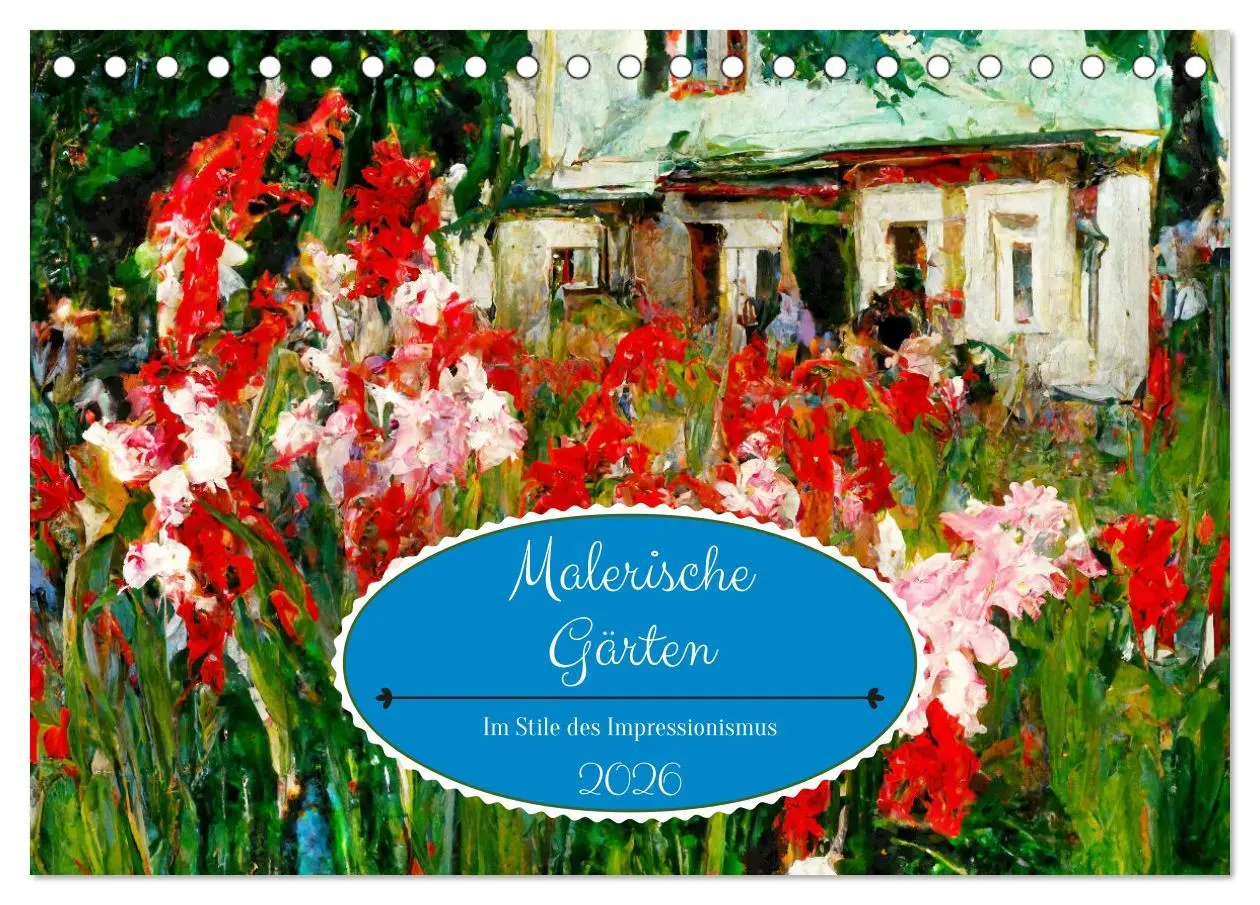 Cover: 9783457425787 | Malerische Gärten - Im Stile des Impressionismus (Tischkalender...