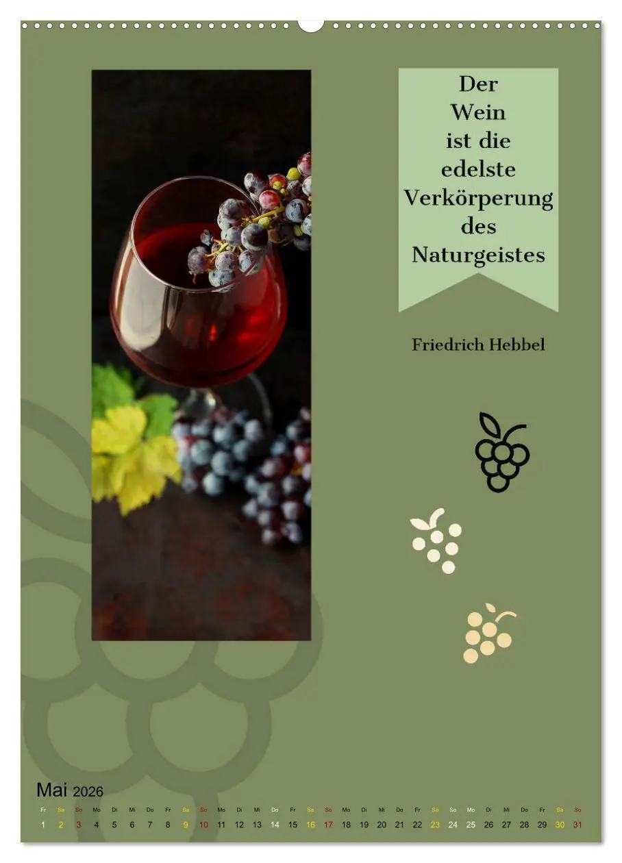 Bild: 9783516375787 | WEIN Weisheiten und Sprichworte (hochwertiger Premium Wandkalender...