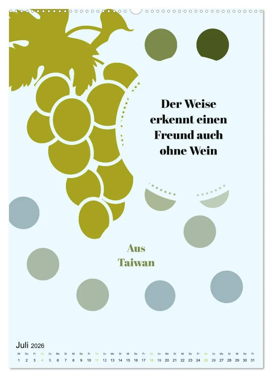 Bild: 9783516375787 | WEIN Weisheiten und Sprichworte (hochwertiger Premium Wandkalender...