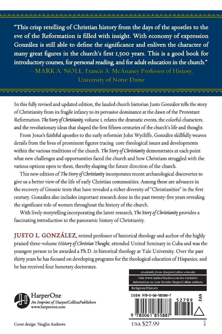Rückseite: 9780061855887 | Story of Christianity | Volume 1, The | Justo L Gonzalez | Taschenbuch