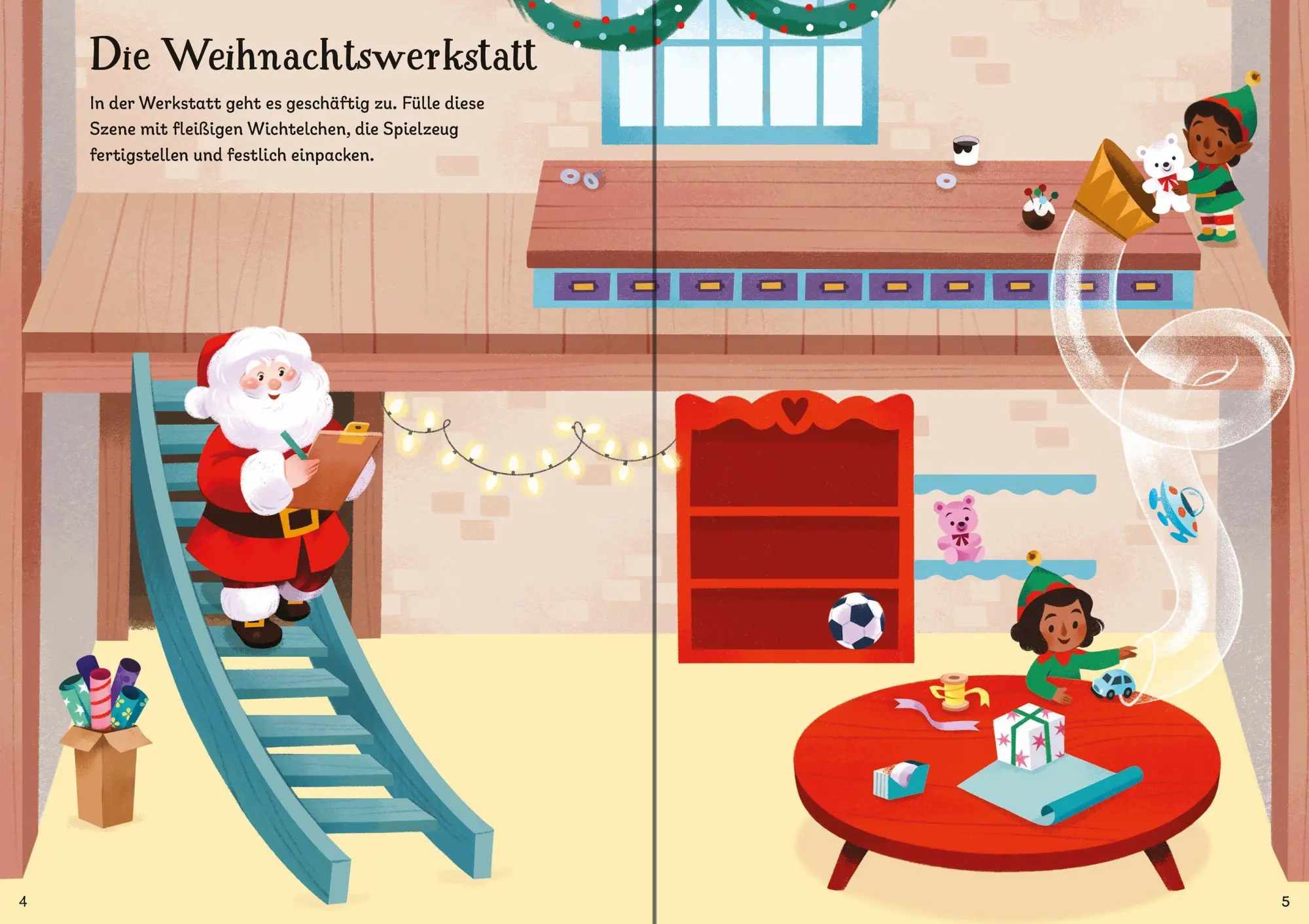 Bild: 9781035705887 | Meine glitzernde Stickerwelt: Wir besuchen den Weihnachtsmann | Buch