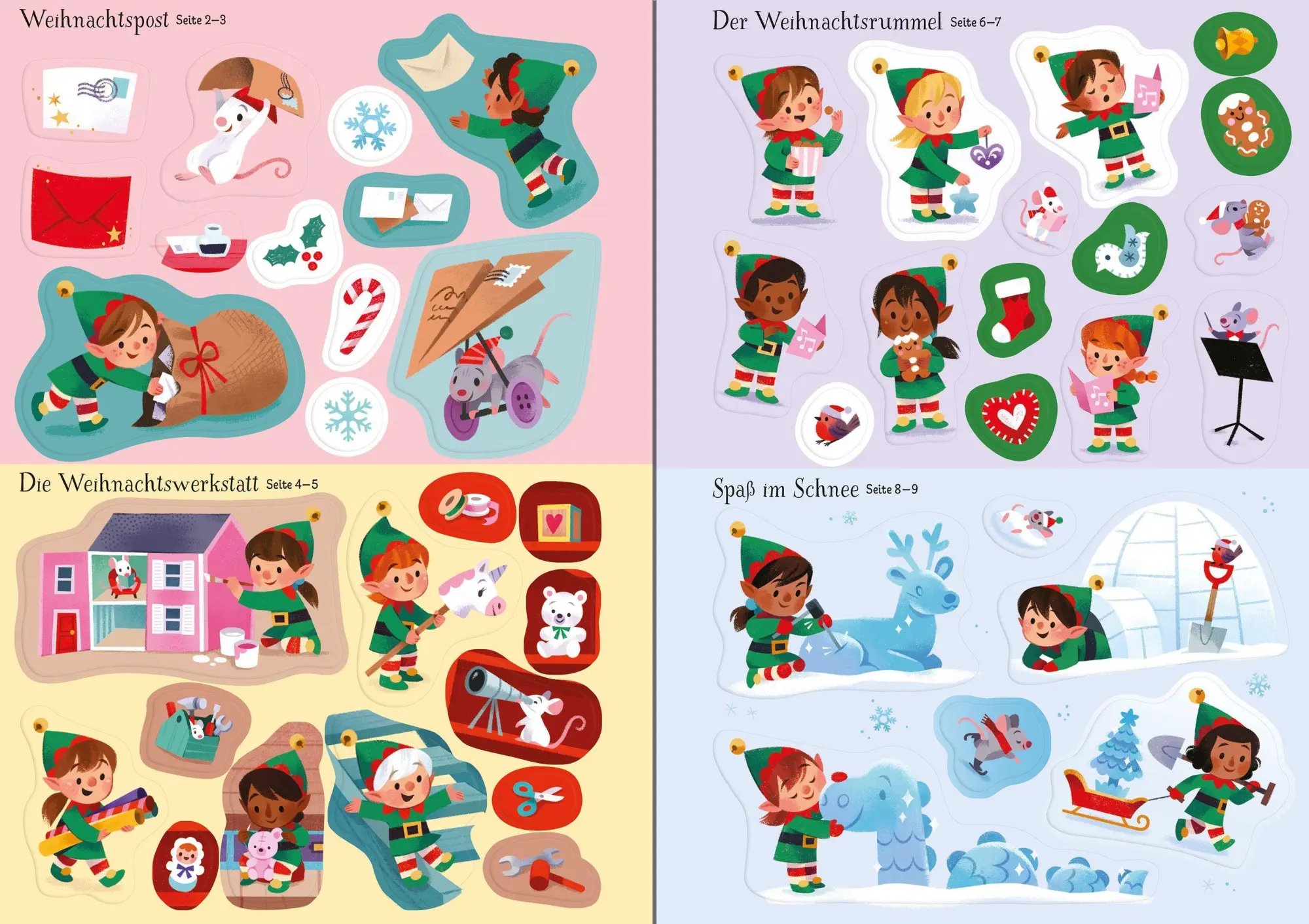 Bild: 9781035705887 | Meine glitzernde Stickerwelt: Wir besuchen den Weihnachtsmann | Buch